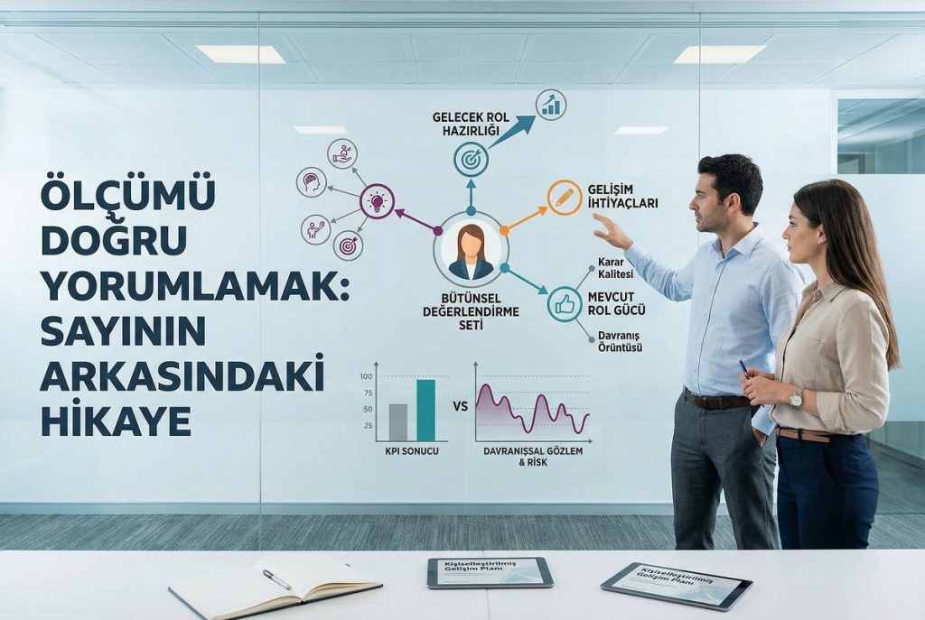 Simülasyonla ölçüm sonuçlarının İK açısından nasıl yorumlandığını gösteren görsel